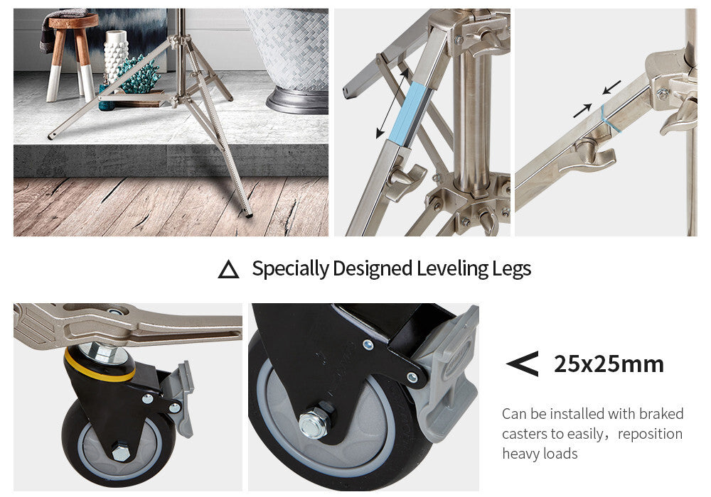 Jinbei JB-4200 4.6M Stainless Steel Light Stand With Wheels