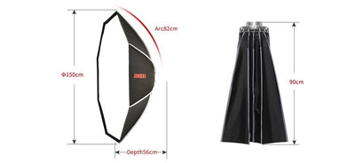 Jinbei 150cm QuickFold Octagonal Softbox with Grid