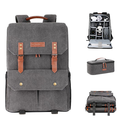 KF Concept Pro DSLR Camera and Laptop Backpack 18L Grey