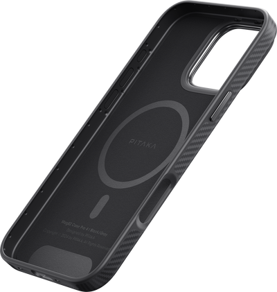 PITAKA Aramid Fibre UltraGuard Case for iPhone 16 Pro Black/Grey