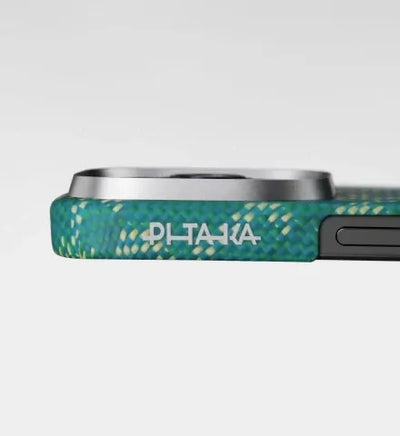 PITAKA Aramid Fibre Ultra-Slim Case for iPhone 16 Pro Max Monogram-Gold/Green