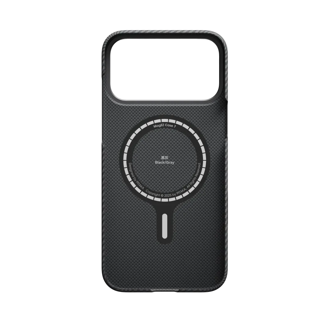 PITAKA Aramid Fibre Ultra-Slim Case for iPhone 17 Pro Black/Grey