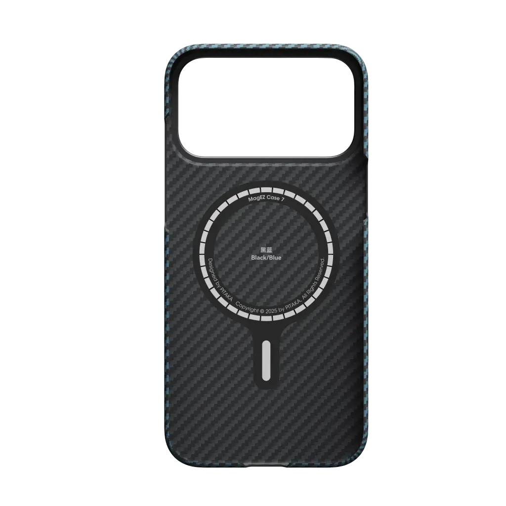 PITAKA Aramid Fibre Ultra-Slim Case for iPhone 17 Pro Max Black/Blue