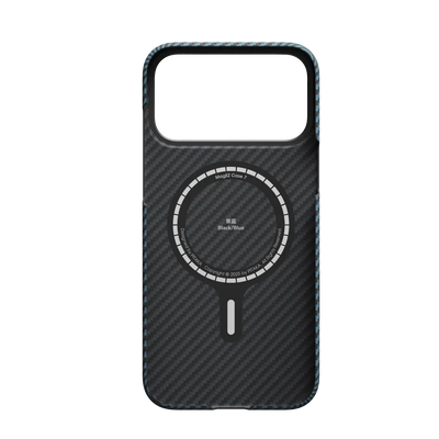 PITAKA Aramid Fibre Ultra-Slim Case for iPhone 17 Pro Black/Blue