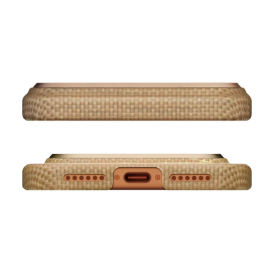 PITAKA Aramid Fibre Ultra-Slim Case for iPhone 17 Pro Max Golden Glint