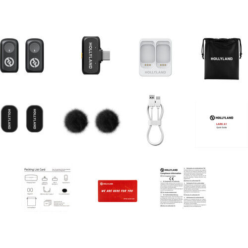 Hollyland Lark A1 Wireless Microphone Set with USB-C Connector