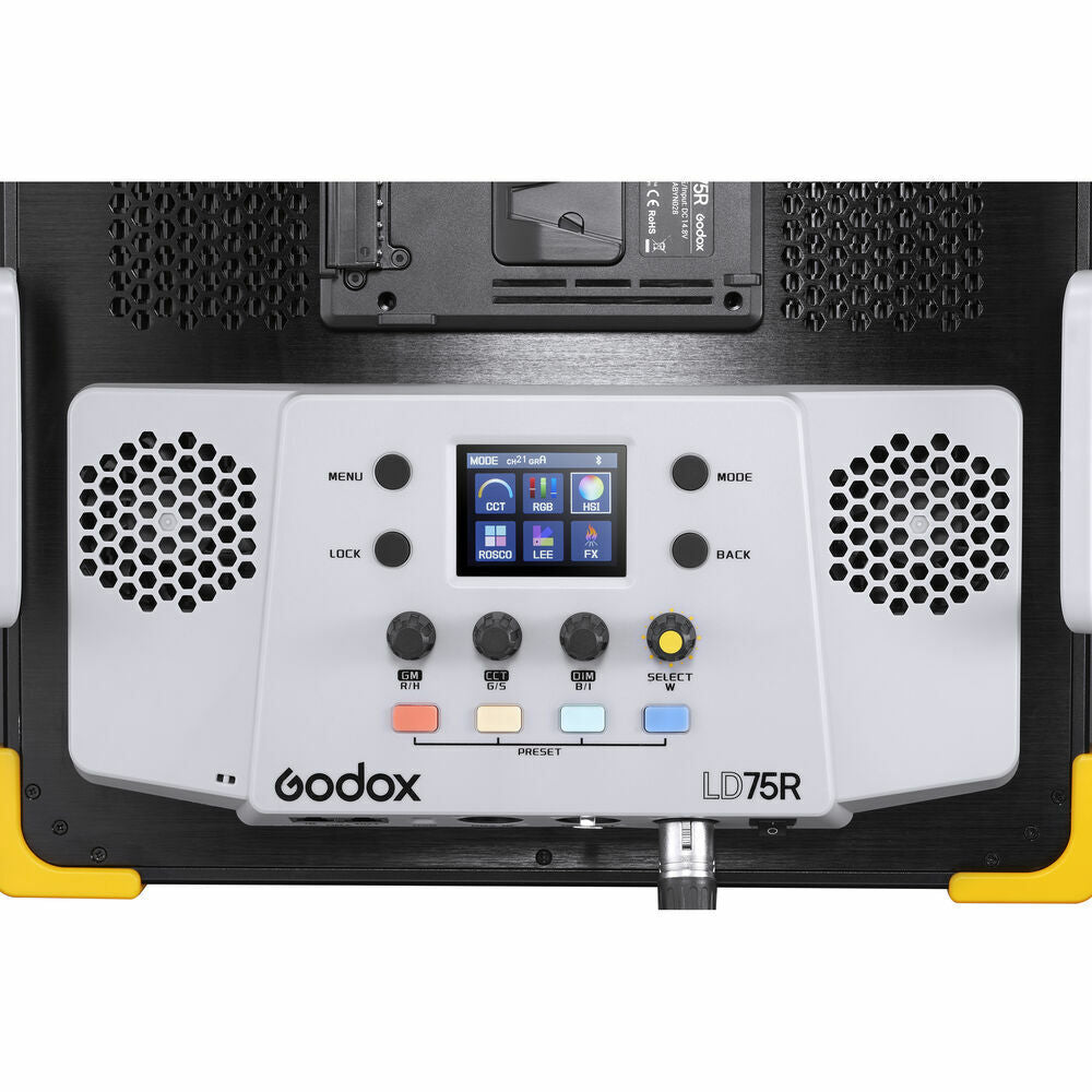 Godox LD75R 75W RGB Panel Light Inc Barndoors