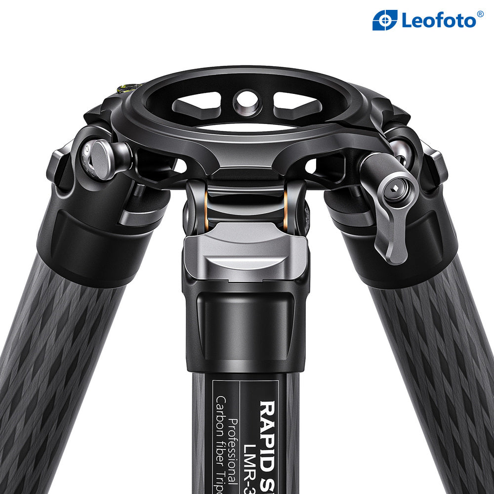 Leofoto LMR-364C Carbon Fibre Video Tripod with 75mm Bowl and Flat Base Adaptor