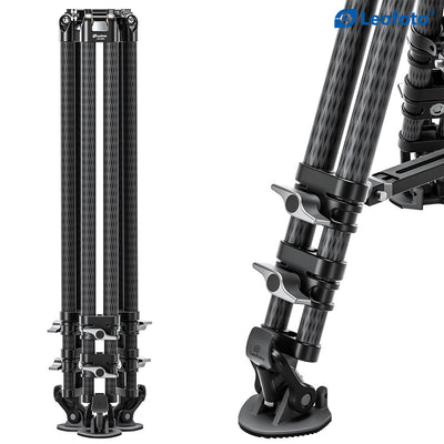Leofoto LVC-253C+BV-15 Carbon Fiber Twin Leg Video Tripod Kit