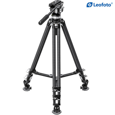 Leofoto LVC-253C+BV-15 Carbon Fiber Twin Leg Video Tripod Kit