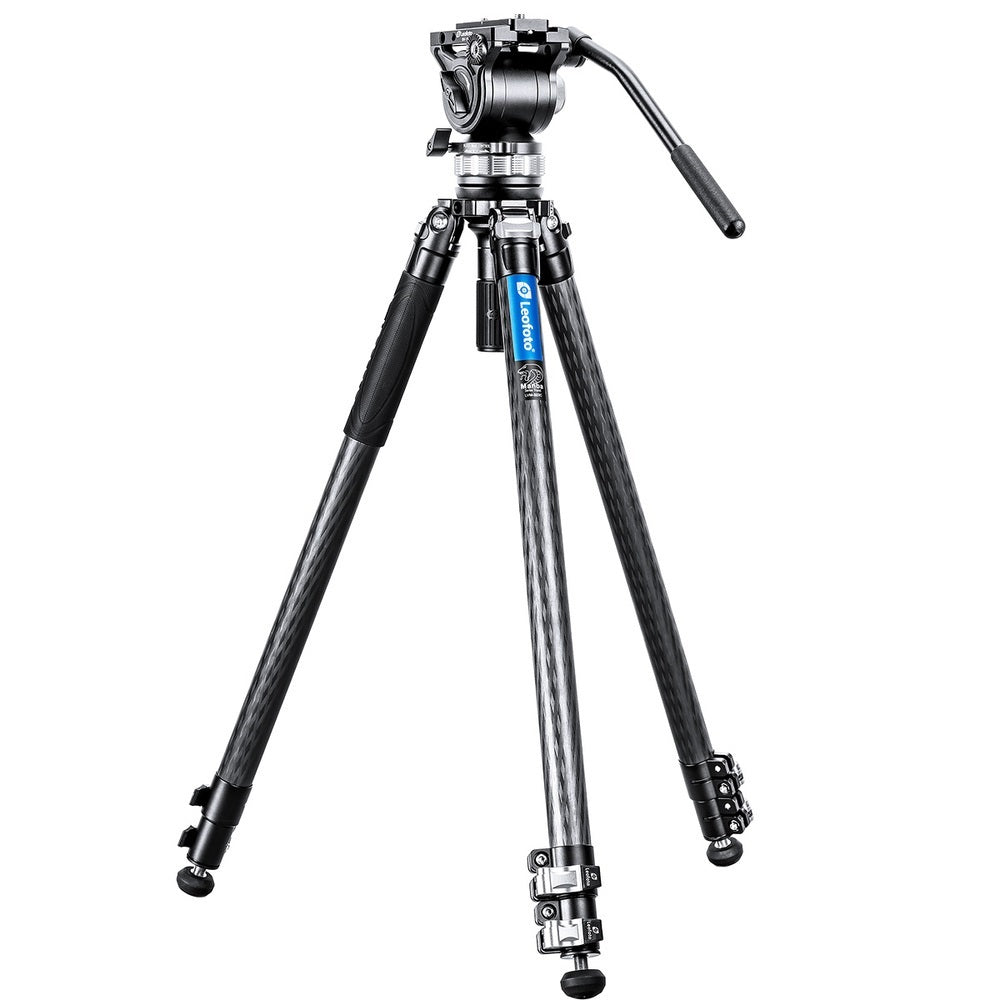 Leofoto Manba Series LVM-323C+BV15 Carbon Fiber Video Tripod Kit with Flip Lock