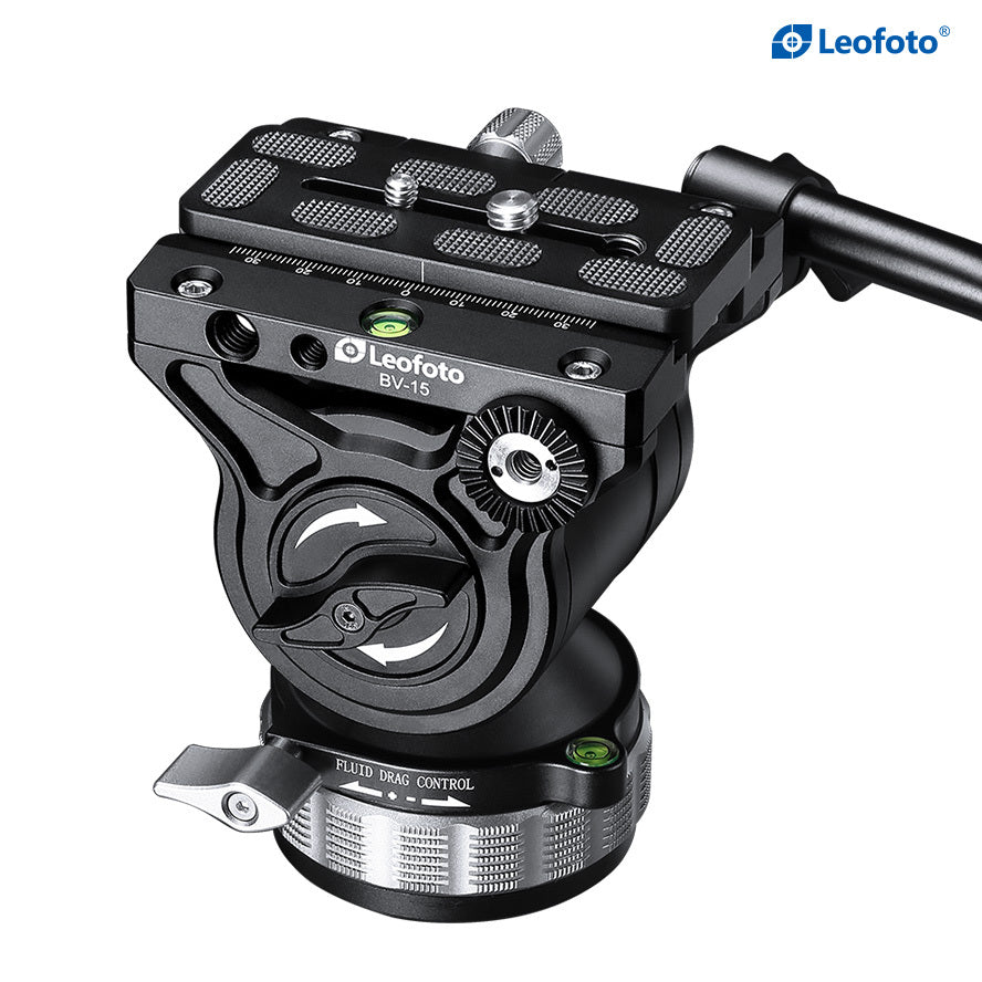 Leofoto Manba Series LVM-323C+BV15 Carbon Fiber Video Tripod Kit with Flip Lock
