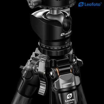 Leofoto Carbon Fibre Travel Tripod LY-224+LH25R (Black)