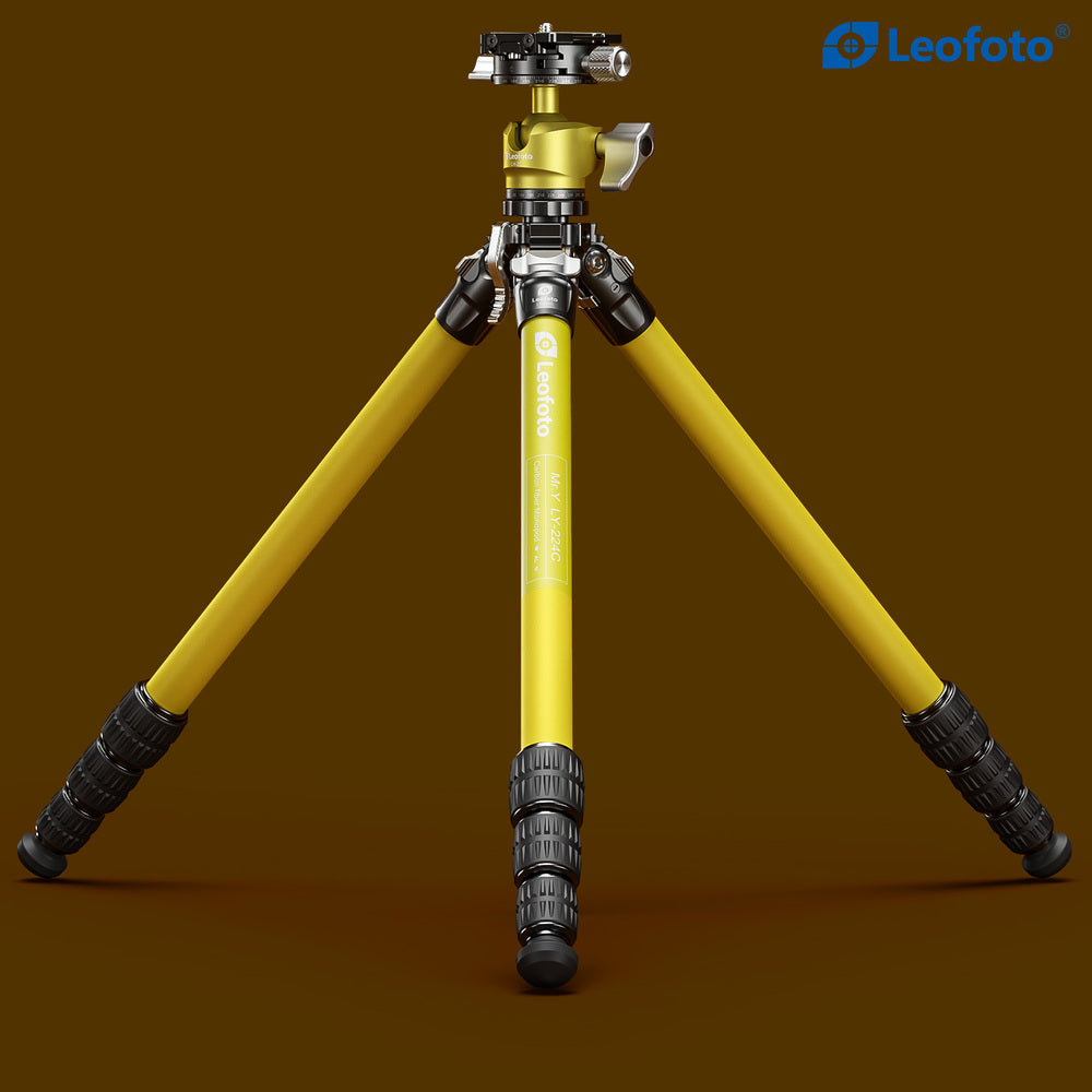 Leofoto Carbon Fibre Travel Tripod LY-224+LH25R (Black)