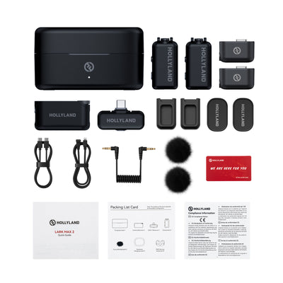 Hollyland Lark Max 2 Wireless Microphone Combo Kit for 2 Person