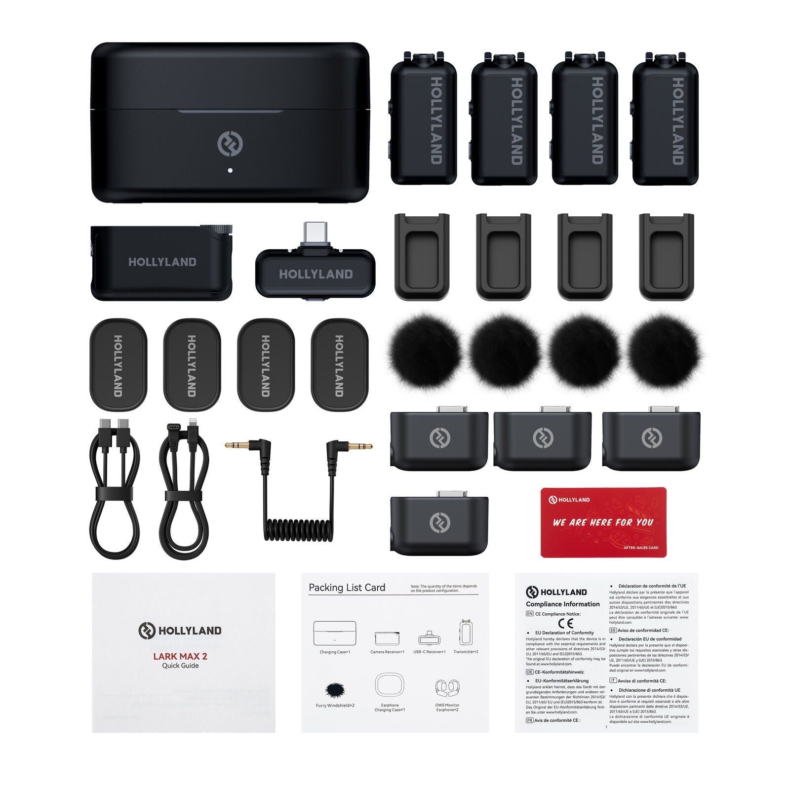 Hollyland Lark Max 2 Wireless Microphone Quad Combo Kit
