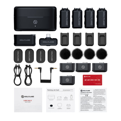 Hollyland Lark Max 2 Wireless Microphone Quad Combo Kit