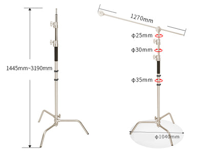 MC FOTO MCK-2  Steel C-Stand with extension arm kit