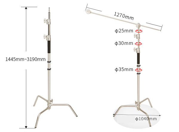 MC FOTO MCK-2  Steel C-Stand with extension arm kit