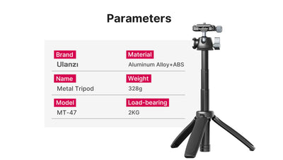 Ulanzi MT-47 Aluminium Vlog Table Tripod Max. Payload 2kg