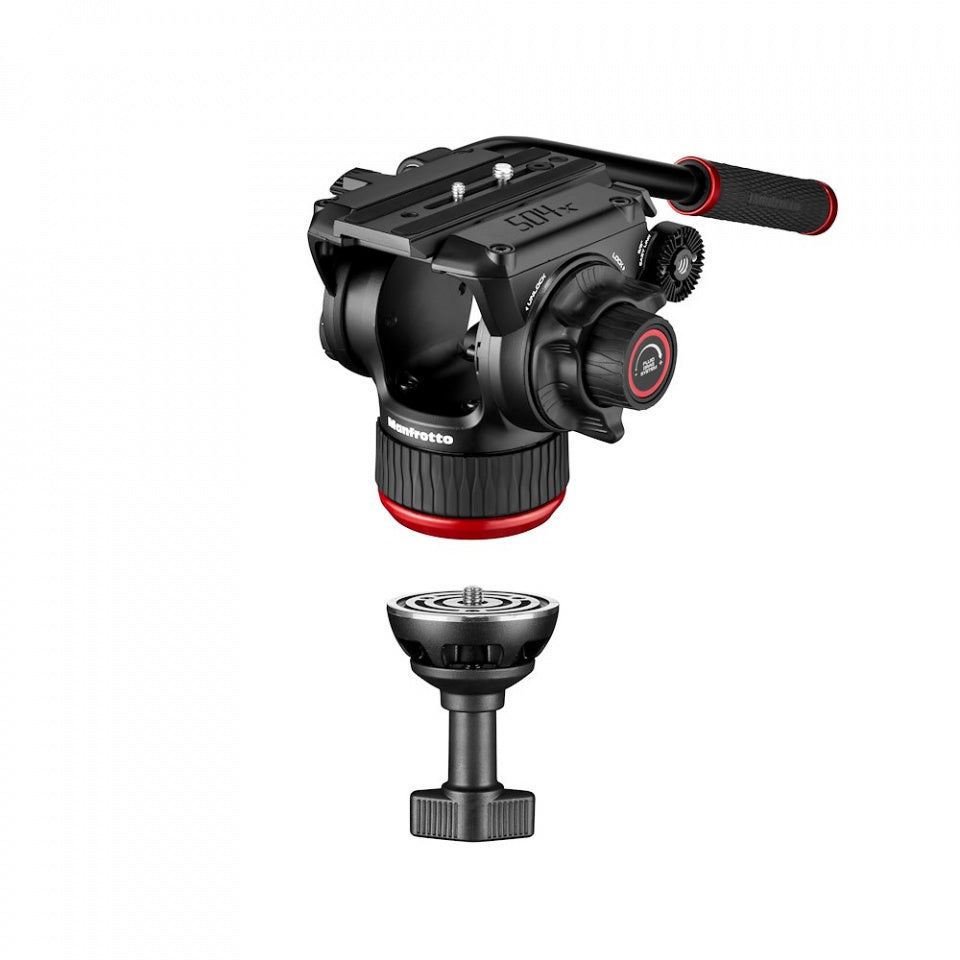 Manfrotto 504X Fluid Video Head with 536 CF Single leg tripod