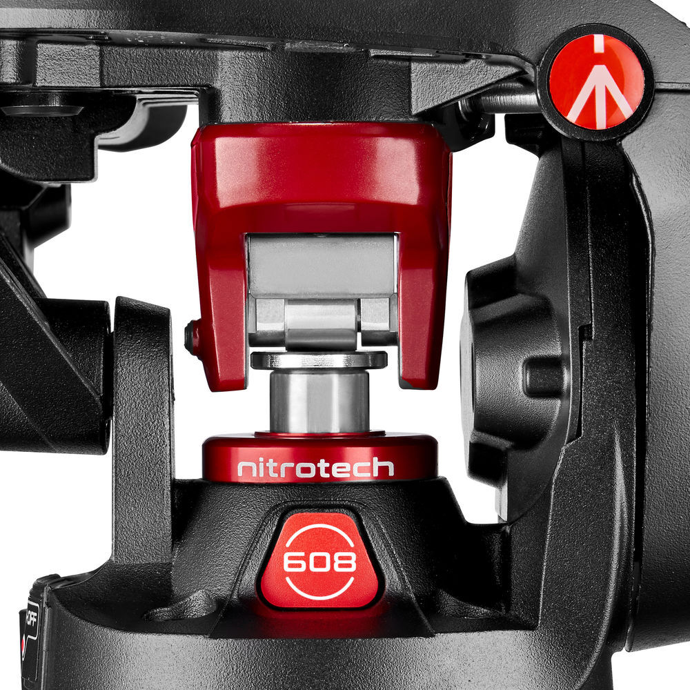 Manfrotto Nitrotech 608 video head with Carbon Fibre twin leg tripod kit