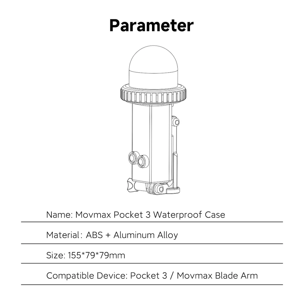Movmax Blade Arm Waterproof Case for Pocket 3