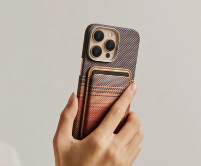 Pitaka MagSafe Woven Wallet Sunset