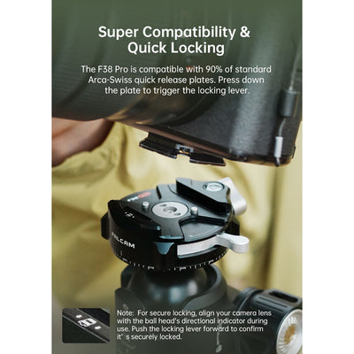 FALCAM F38 Pro Quick Release Low Gravity Dual Panorama Ball Head XB-3R
