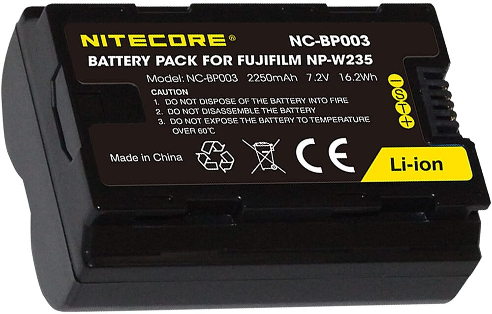 NITECORE NP-W235 Battery Compatible with X-T4 GFX100S Cameras