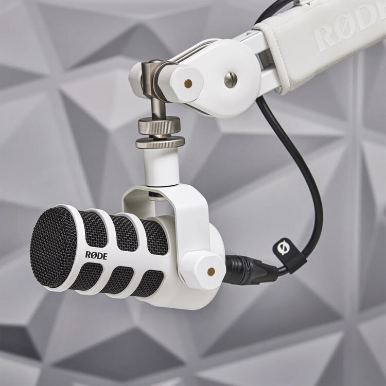 RODE PodMic Dynamic Podcasting Microphone (White)
