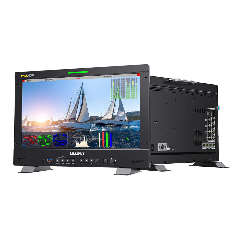Lilliput Q15 15.6" 8K HDR Monitor with 4 x 12G-SDI, 1 x 12G SFP and 1 x HDMI 2.0 inputs