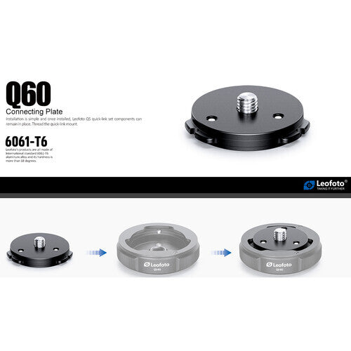 Leofoto QS-60 Quick-Link Tripod Head Quick Release Set (60mm)