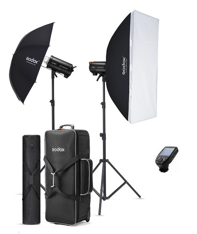 GODOX QT400IIIM 2 x Studio Flash Head Kit [Upgrade to X Series Trigger: Xpro for Pentax]