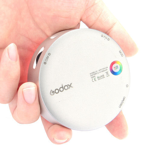 GODOX R1 RGB LED Mini Light (2500K- 8500K , SILVER , MAGNETIC)