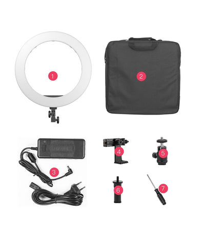 Pixel R60C LED Ring Light 55W With free stand and color gels