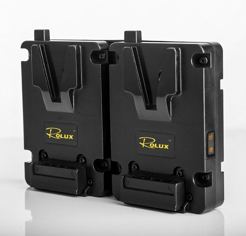 Rolux Dual Mini V-Lock Battery Plate (Hotswap with Rolux mini battery)