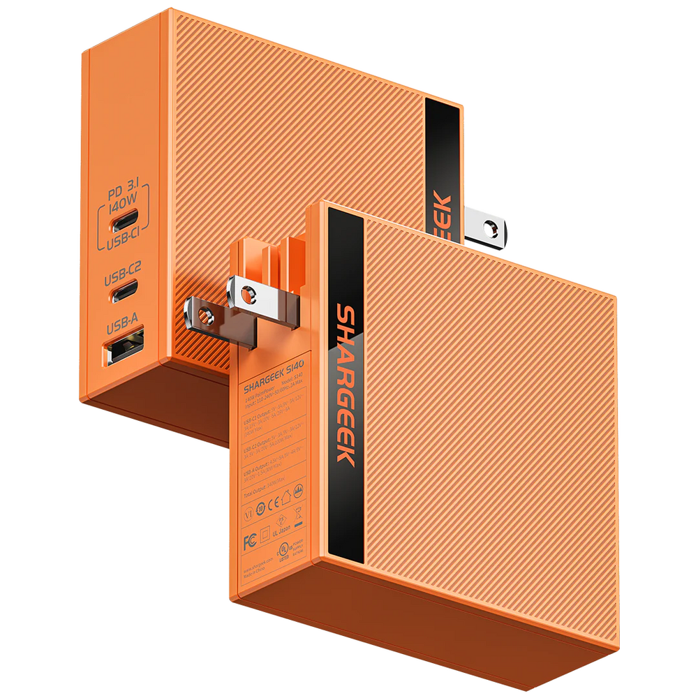 Sharge 140W PD3.1 GaN Charger  [Colour: Orange]