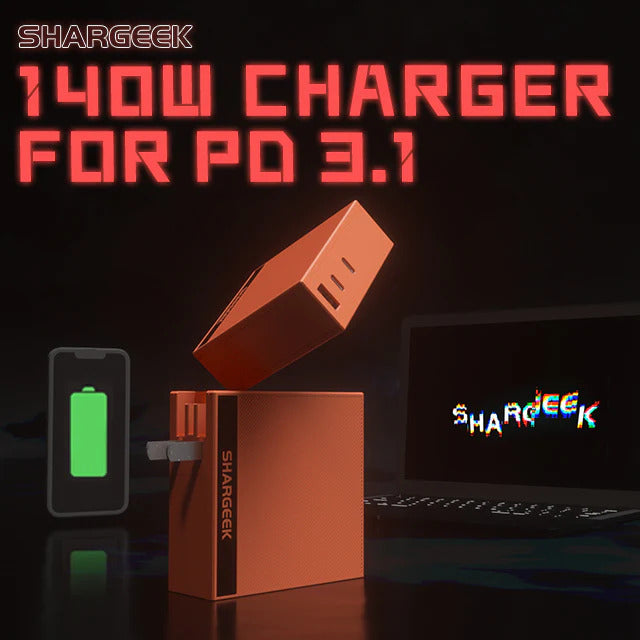 Sharge 140W PD3.1 GaN Charger  [Colour: Orange]