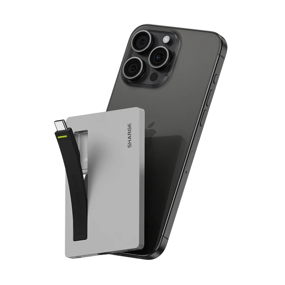 Sharge Disk Plus SSD Enclosure Grey Case With Black USB-C Cable (No SSD Included)