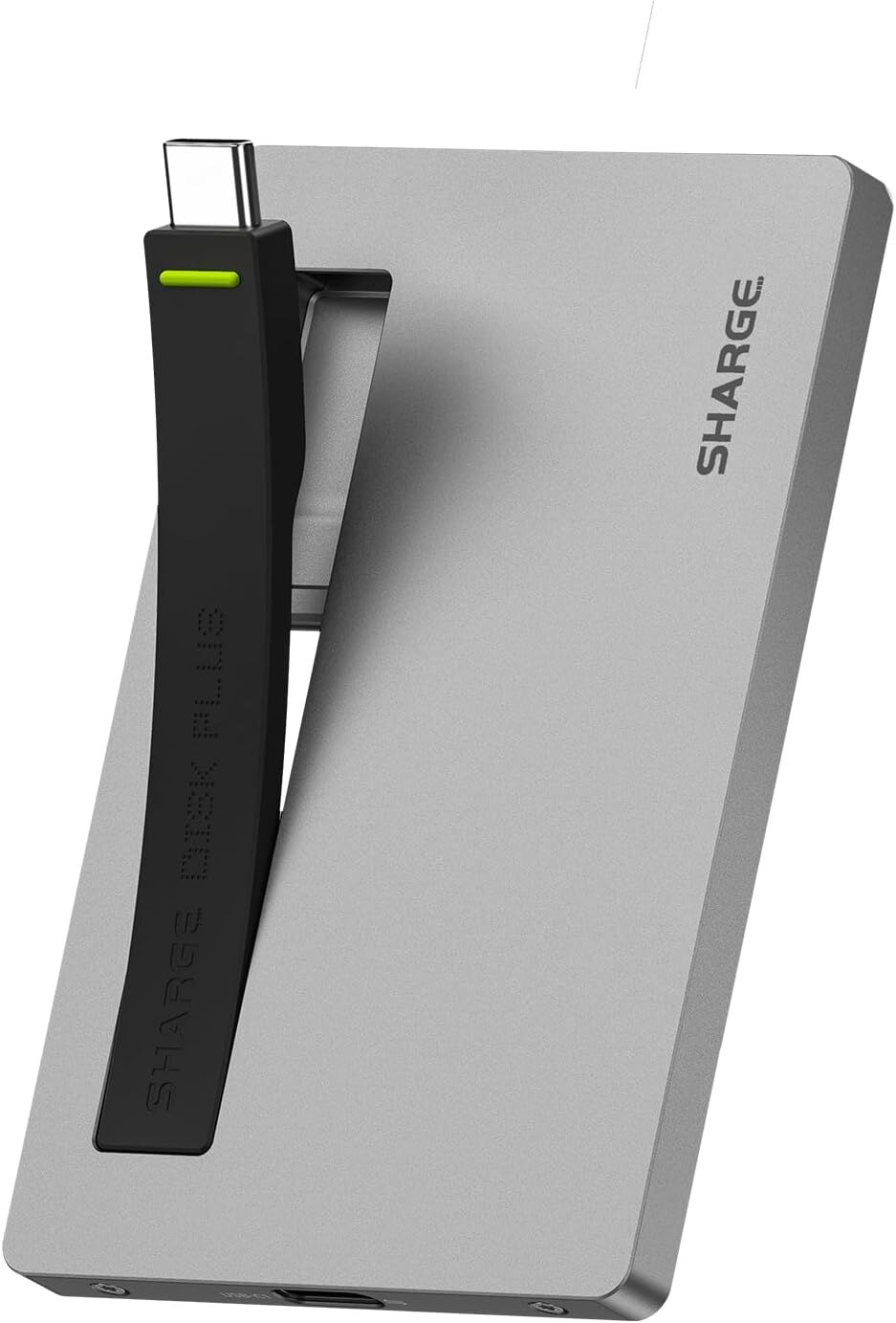 Sharge Disk Plus SSD Enclosure Grey Case With Black USB-C Cable (No SSD Included)