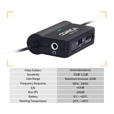 Comica Multi-functional Single Lavalier USB Type-C for Smartphone & Camera