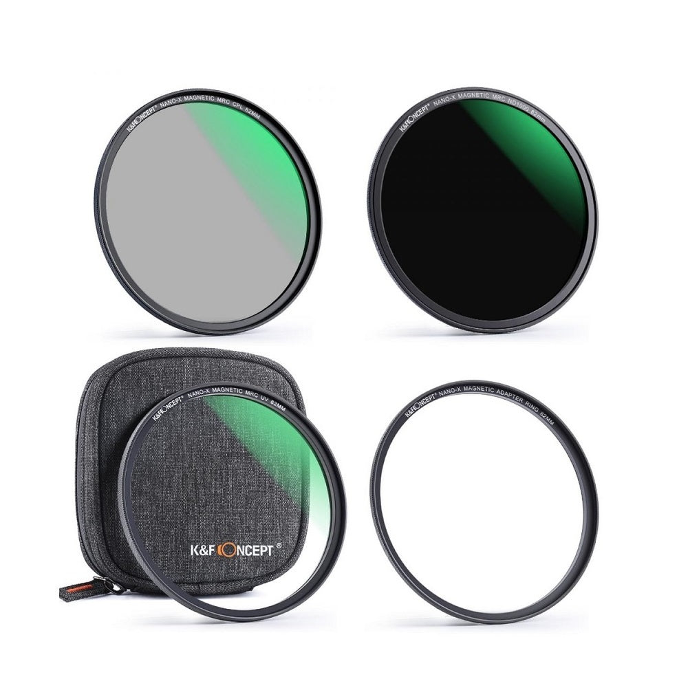 KF Concept Magnetic 82mm Magnetic 4 in 1 Lens Filter Kit