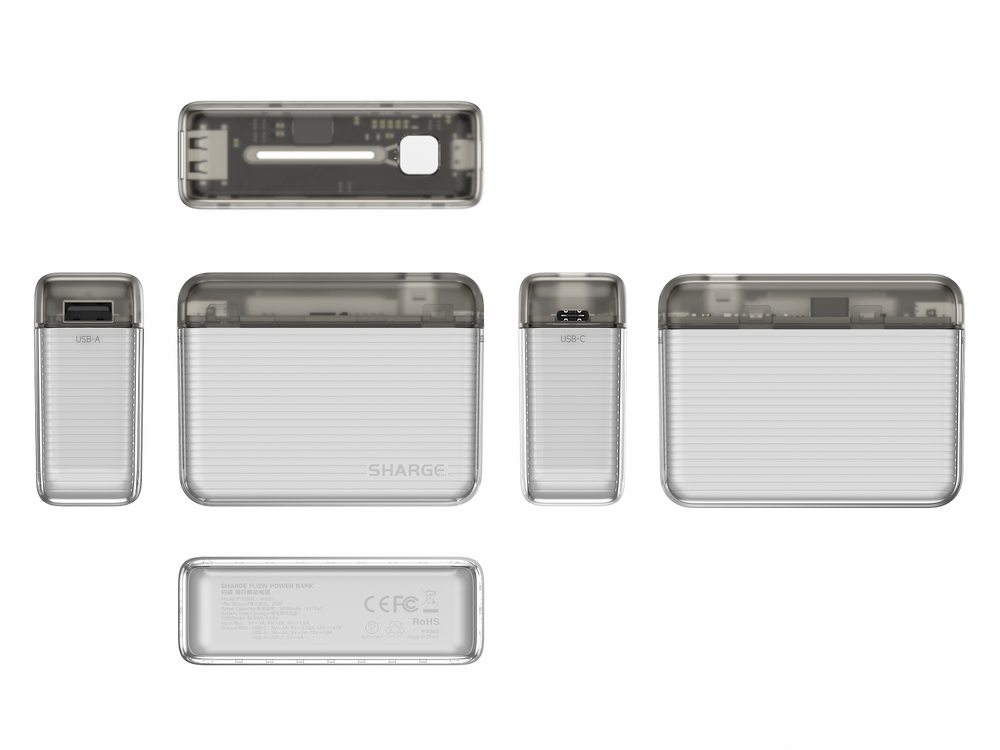 Shargeek Flow Mini Power Bank 5800mah - White Grey