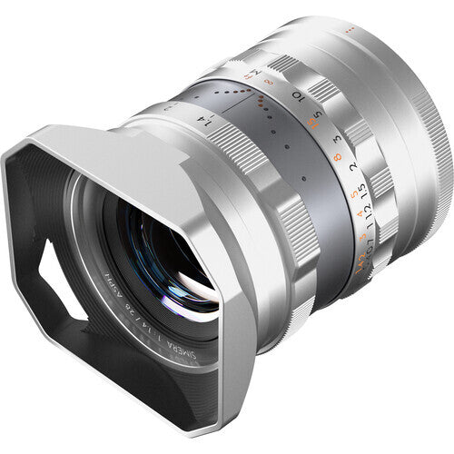 Thypoch Full-Frame Photography Lens Simera 28mm F1.4 for Fujifilm X Mount (Silver)