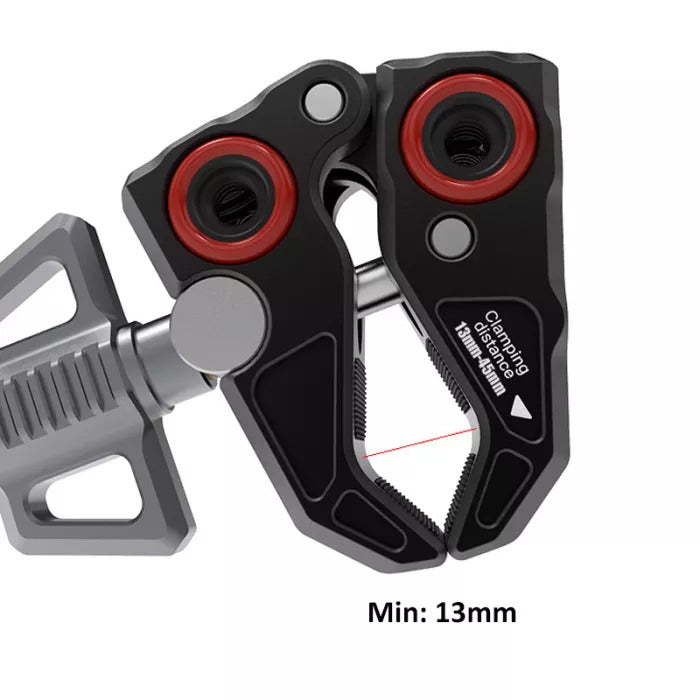 Vlogger Versatile C Clamp with female 1/4”-20 threads