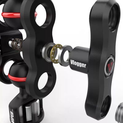 Vlogger Viper Articulating Magic Arm with Double Ballheads (1/4 Screw)