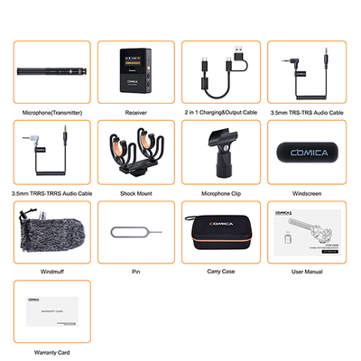 Comica 2.4Ghz Super Cardioid Condenser Wireless Shotgun Microphone