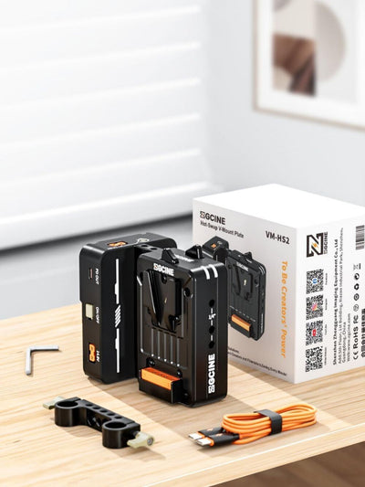 ZGCINE VM-HS2 Hot Swap/Shark Fin Dual Micro V Mount Battery Plate
