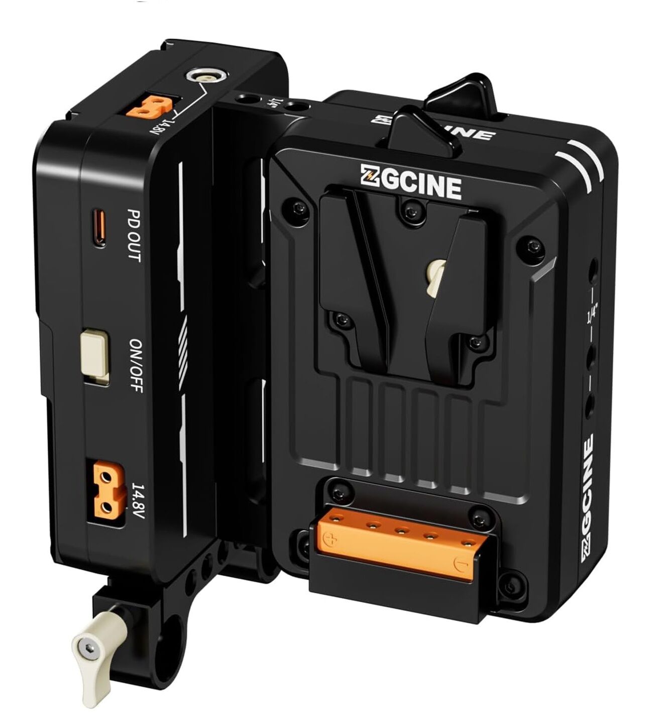ZGCINE VM-HS2 Hot Swap/Shark Fin Dual Micro V Mount Battery Plate